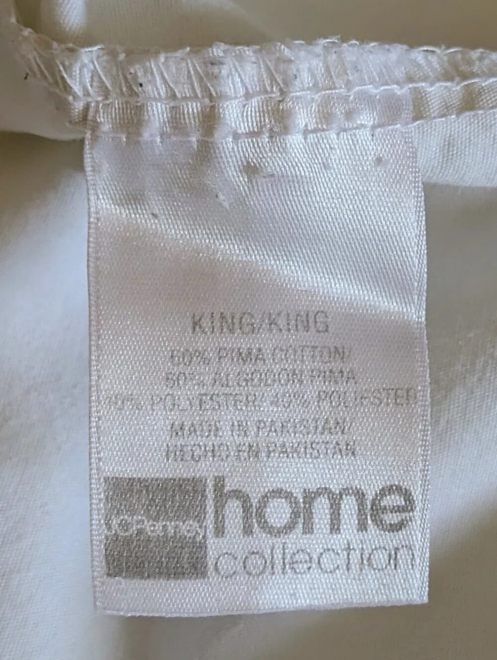 J C Penney Home Collection White Pillowcase Set of 4 King Premium Home Bedding